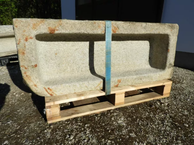1870 orig.ant.137cm GRANITTROG STEINTROG PFLANZTROG BRUNNENTROG Blumentrog Trog