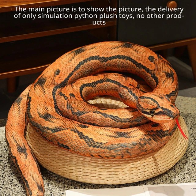 SIMULATION PYTHON PLUSH Toy Giant Python Plush Animal Plush Doll ...