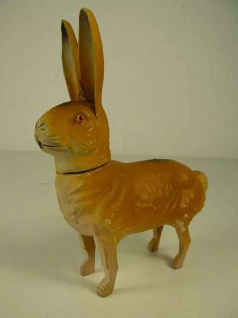 Antiker Osterhase als Füllbox Pappe - Masse - Holz vor 1945
