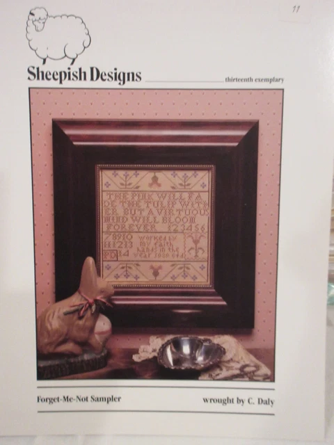 Sheepish Designs FORGET-ME-NOT SAMPLER Counted Cross Stitch Pattern
