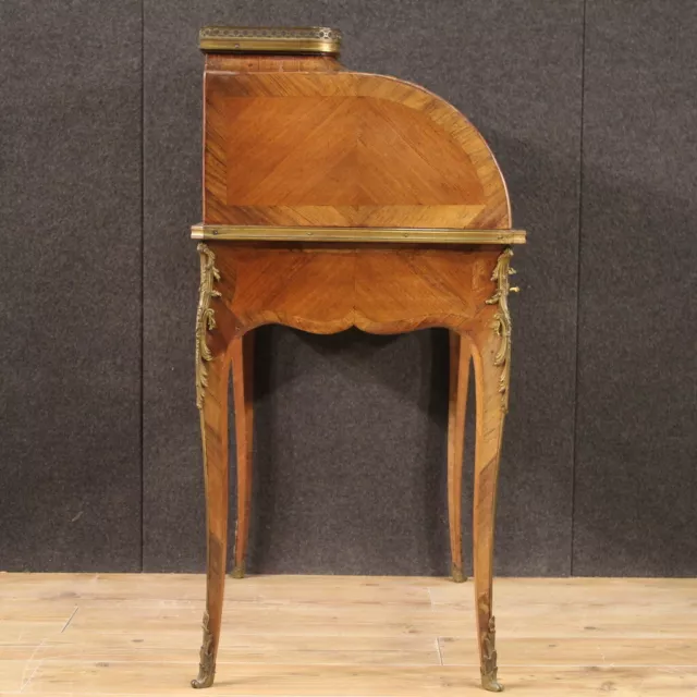 Antik Rollschreibschrank Napoleon III Möbel Schreibtisch 800 Sekretär Holz 3
