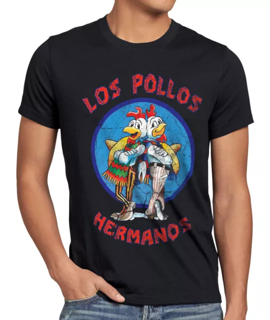 Los Pollos Herren T-Shirt breaking hermanos heisenberg walter bad white chicken