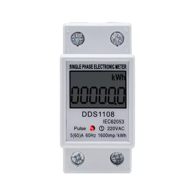 Functional Energy Meter Single-phase Electric KWH Plastic 60A Efficient