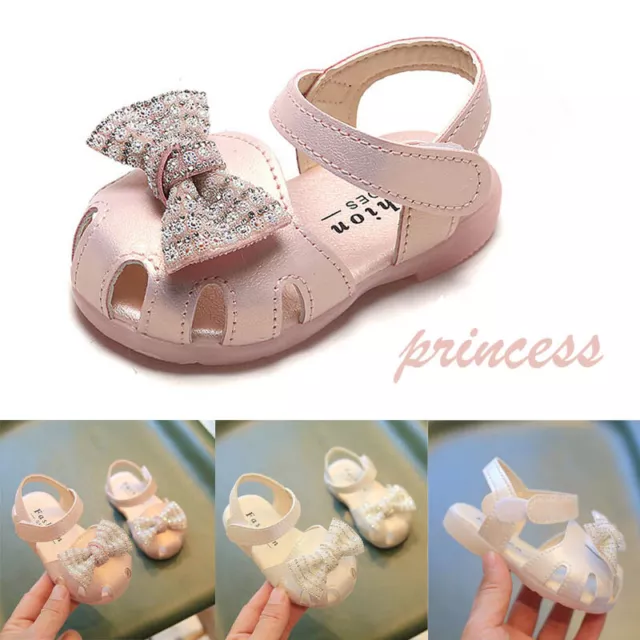 Baby Girls Bow Sandals Toddlers Soft Sole Anti-slip Party Princess Shoes 2023