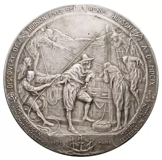 Linnartz USA Silbermedaille o.J. (1909, E.Fuchs) Hudson River Vorzüglich