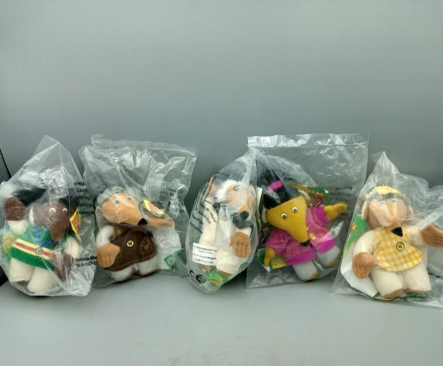 5X SEALED McDonalds 1999 Wombles Happy Meal Bundle x 5