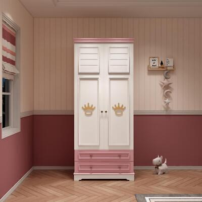 Armario armario armario madera diseño habitación infantil Rosa 85 cm nuevo