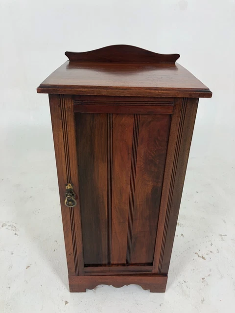 Antique Victorian Walnut Nightstand, Bedside, Lamp Table, Scotland 1880, H826