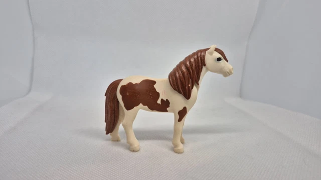 Poulain Playmobil Beige - Crinière Marron - Pièce Détachée Pour écurie/ferme - Occasion