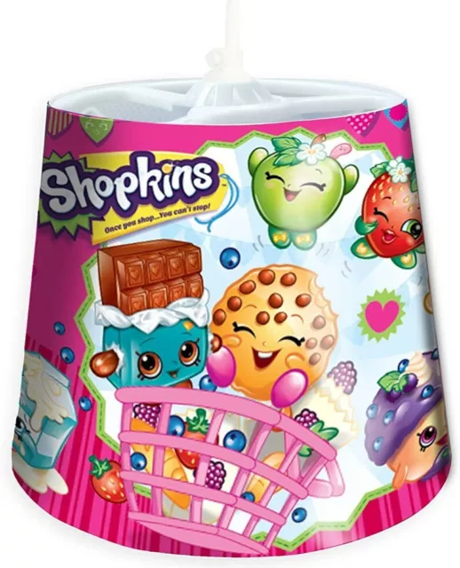 Shopkins Lamp Shade Childrens Bedroom Light Shade Pink Tapered Pink Lamp UK