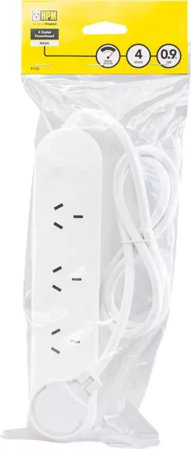 4 Outlet Power Board Individually Switch Surge Protected Powerboard AU 2