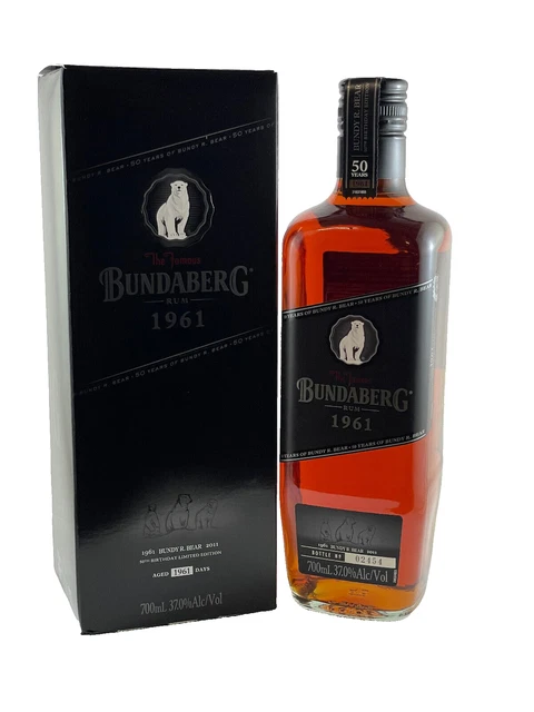 Bundaberg Rum Birthday Bear 1961 Modern Label Mint Low No 2454, Boxed
