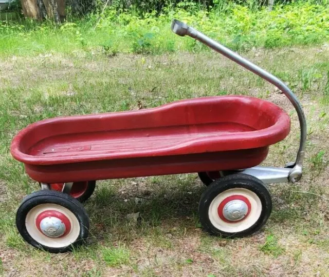 Vintage Murray Deluxe Red Pull Wagon 1954/56 Nicely Repainted
