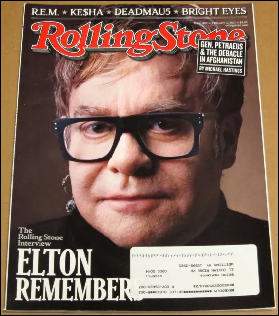 2/17/2011 Rolling Stone Magazine Elton John Deadmau5 Jennifer Lawrence Petraeus