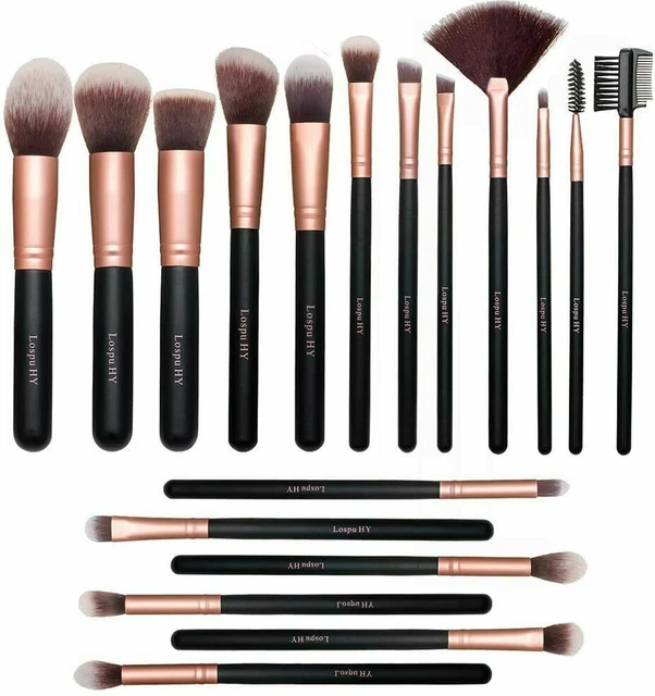 Set 18 Pennelli Make Up Trucco Professionale Perfette Per Liquidi Polvere Creme