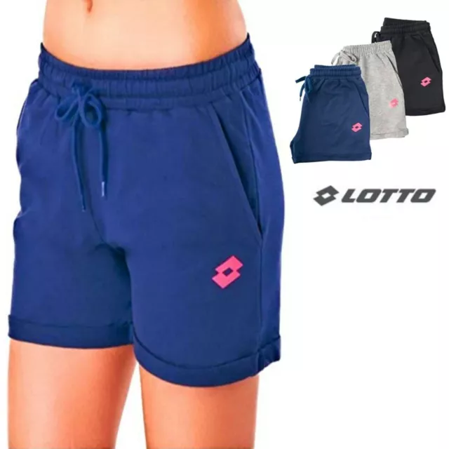 Pantaloncino Donna Lotto Bermuda Short Cotone Corti Sport  Running