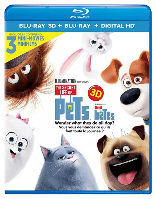 The Secret Life De Pets (Blu-Ray 3D + Blu-Ray Neuf Bleu