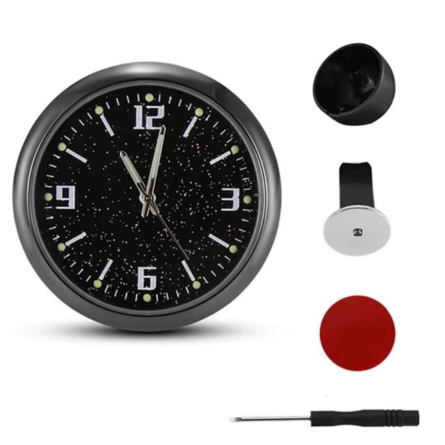 Auto Digital Watch Luminous Quartz Time Clock Interior Mini Ornaments Universal