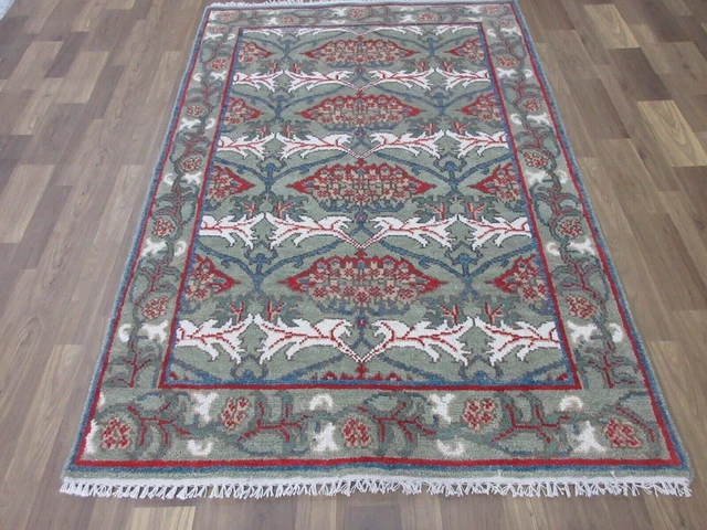 New William Morris Hand Knotted Pure Wool Carpet Oriental Area Rug 5.10X4.1 cm