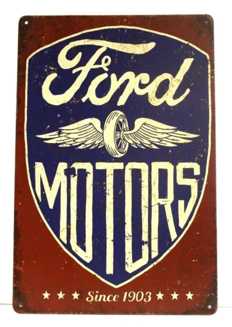 Ford Motors Tin Metal Sign Poster Vintage Style Man Cave Garage Car Mechanic 30