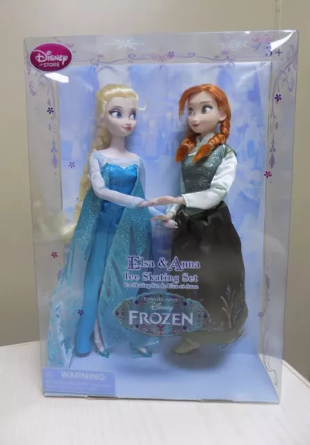 Elsa & Anna Ice Skating Set - 12" Doll Disney Store Exclusive Frozen