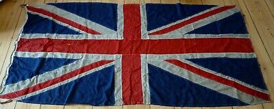 19th Century UNION JACK FLAG linen Great Britain VERY RARE BRITISH