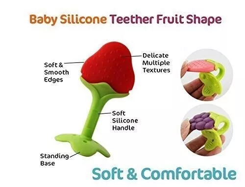 OrganicKidz Mangeoire à fruits et anneau de dentition en silicone pour bébé... 2