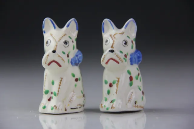 Vintage Scottie Terrier Ceramic Salt & Pepper Shakers - Japan