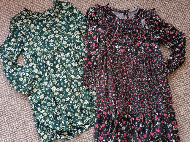 Girls Dress Bundle Age 6-7 Years Floral Short and Long Sleeve Playsuit 8