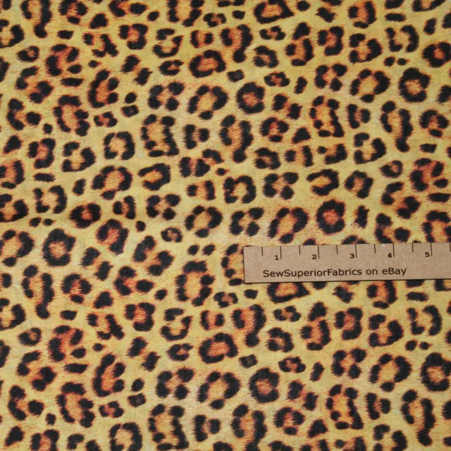 Leopard Juguar Skin Animal Kingdom Digital Print Cotton Fabric 1/2 Yard #19874