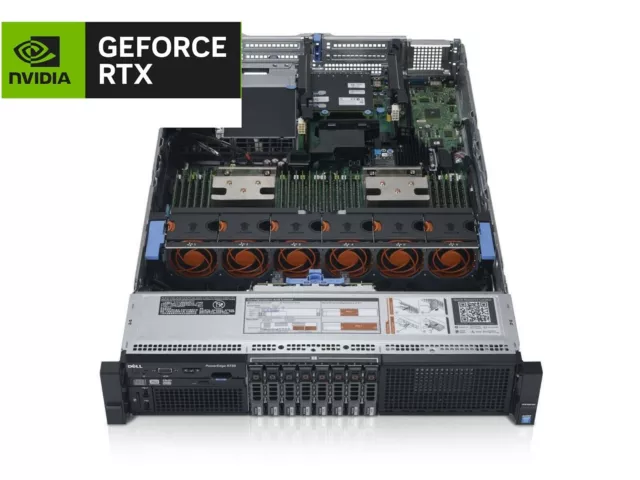 GPU Server , NVIDIA RTX 4000 8GB , DELL R730 , 24 CORE , 64GB DDR4 , 2TB SSD
