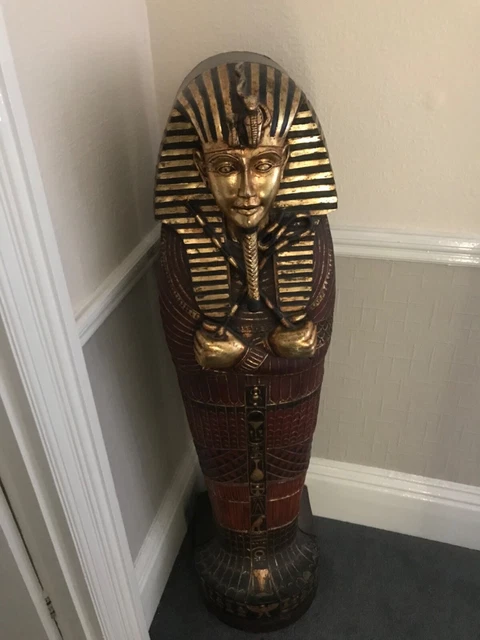 EGYPTIAN SARCOPHAGUS CD/DVD CABINETs BOOKSHELF TUTANKHAMUN