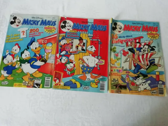 3   Micky Maus Hefte  Nr.34  +  Nr.36 + Nr.4    1995