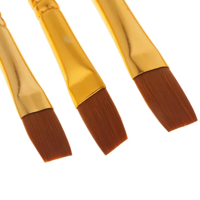 Set di pennelli professionali per pitture ad olio acrilico, manico lungo, 4
