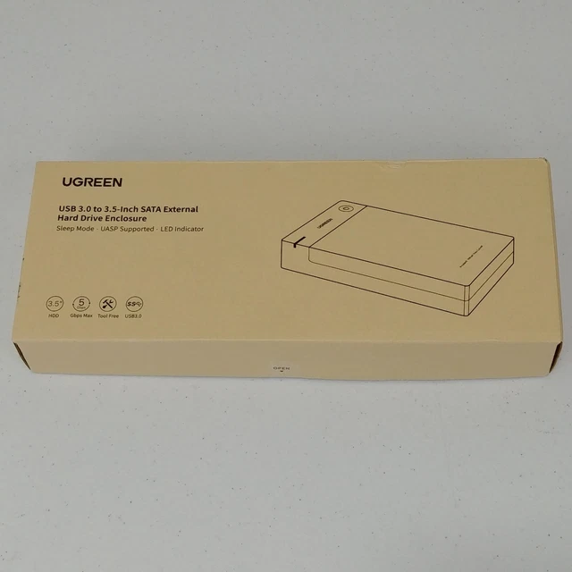 UGREEN USB 3.0 to 3.5 inch SATA External Hard Drive Enclosure 34.90