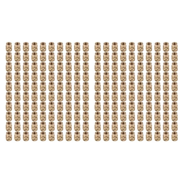 200PZ M3 Filettatura Zigrinata Nel Ottone Filettato Set Termico Inserto Res R5S4
