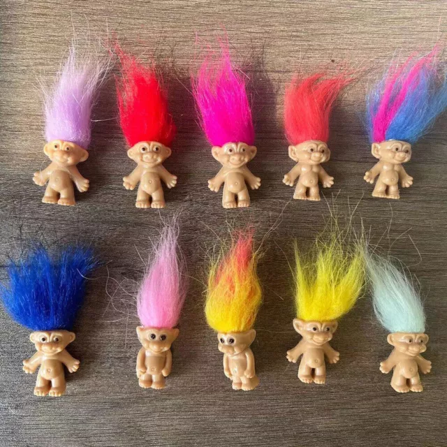 10Pcs Troll Dolls Collection Figures Cake Toppers Decor Ornament for Kids ^Toys