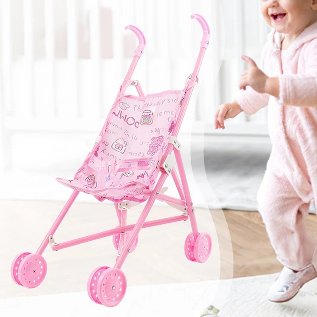 Sharplace Poussette Pliable Pour Poupée – 20x32x40 Cm, Roues Double Rangée – Dès 3 Ans