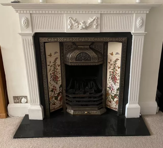 Antique Fireplace With Surrounding Mantelpiece Included