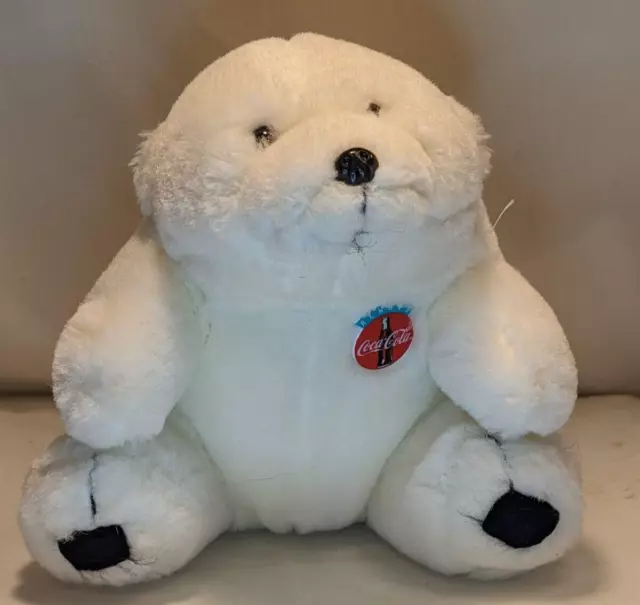 Coca Cola / Whataburger Polar Bear Plush Animal Vintage 1993 White 7" Classic