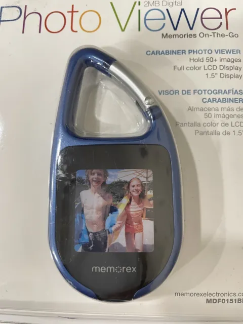 Memorex Photo Viewer Carabiner 2MB Digital Picture Memories On-the-Go 2