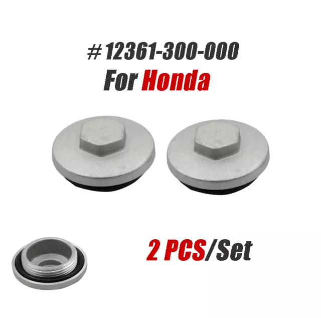 2 PCS For Honda Final Drive Gear Oil Cap Tappet Valve Adjust Cover 12361-300-000