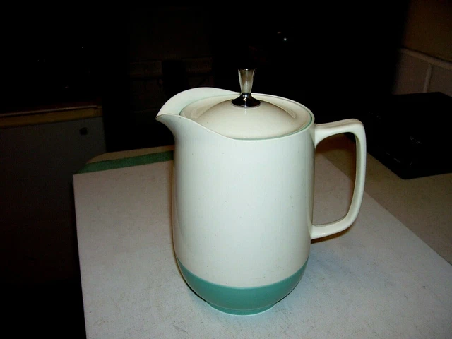 Mid Century Vacron Vacuum Server Turquoise and White, Bopp-Decker