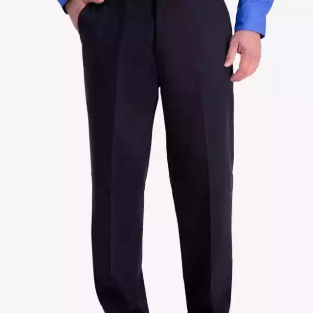 MENS HAGGAR CLASSIC Fit work to weekend trousers size W40 x 31L stretch ...