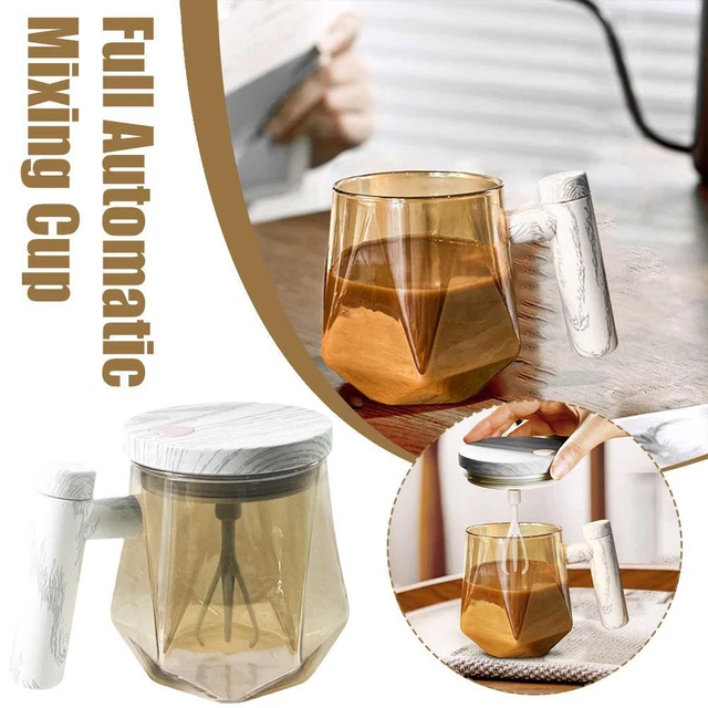 400 ml selbstrührender Kaffeebecher tragbar elektrisch selbstmischend Glasbecher n e 9P6T