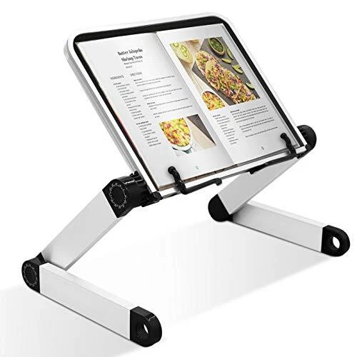 Book Reading Stand Hands Free Adjustable Height Angle Portable 15"x10" Black