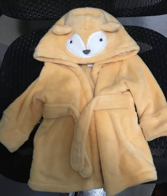 Vestido De Baño Bebé 6 - 9 Meses Isla Nube Naranja Zorro Capucha