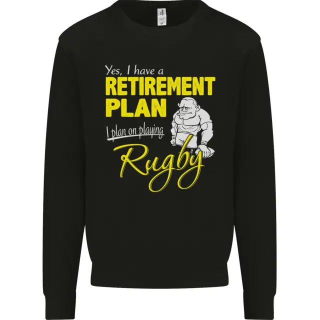 Retirement Plan Playing Rugby Player Funny Mens Sweatshirt Jumper