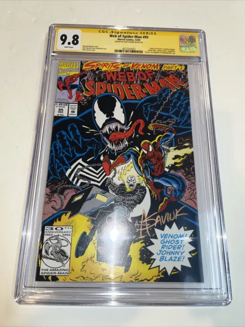 Web of Spider-Man (1992) # 95 (CGC 9.8 SS) Signed Alex Saviuk