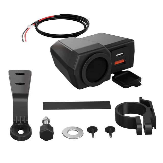 Misuratore Volt - misuratore di temperatura supporto di carica telefonico BLK B per moto B7